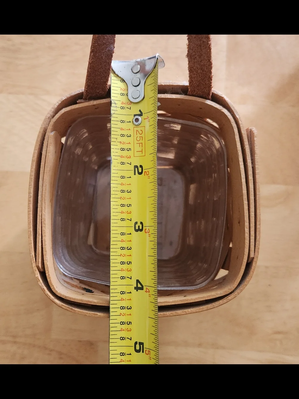 Longaberger Small Hanging Basket with Plastic Protector